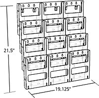 AZAR DISPLAYS Wall-Mount Brochure Holder