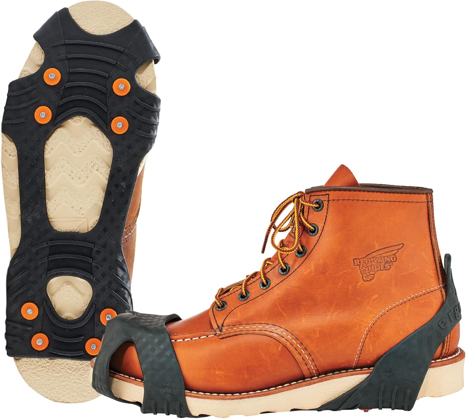 Ergodyne TREX 6300 Slip-On Traction Cleats for Snow and Ice with 8 Carbon Steel Spike Grips