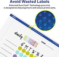 Avery Glossy Clear Rectangle Labels, Sure Feed Technology, 5" x 8-1/8", Laser/Inkjet Printable