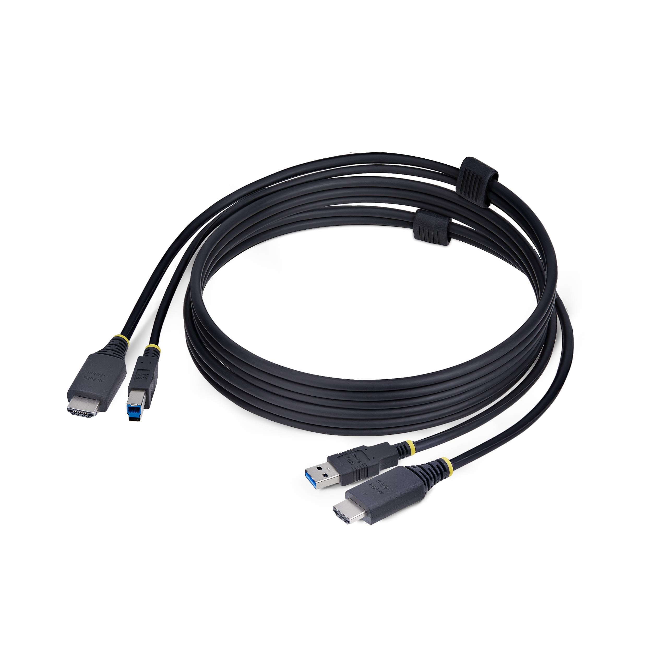StarTech.com 6ft (1.8m) HDMI and USB 5Gbps KVM Cable, 4K 60Hz, HDMI 2.0 and USB Combo Cable for KVM Switch
