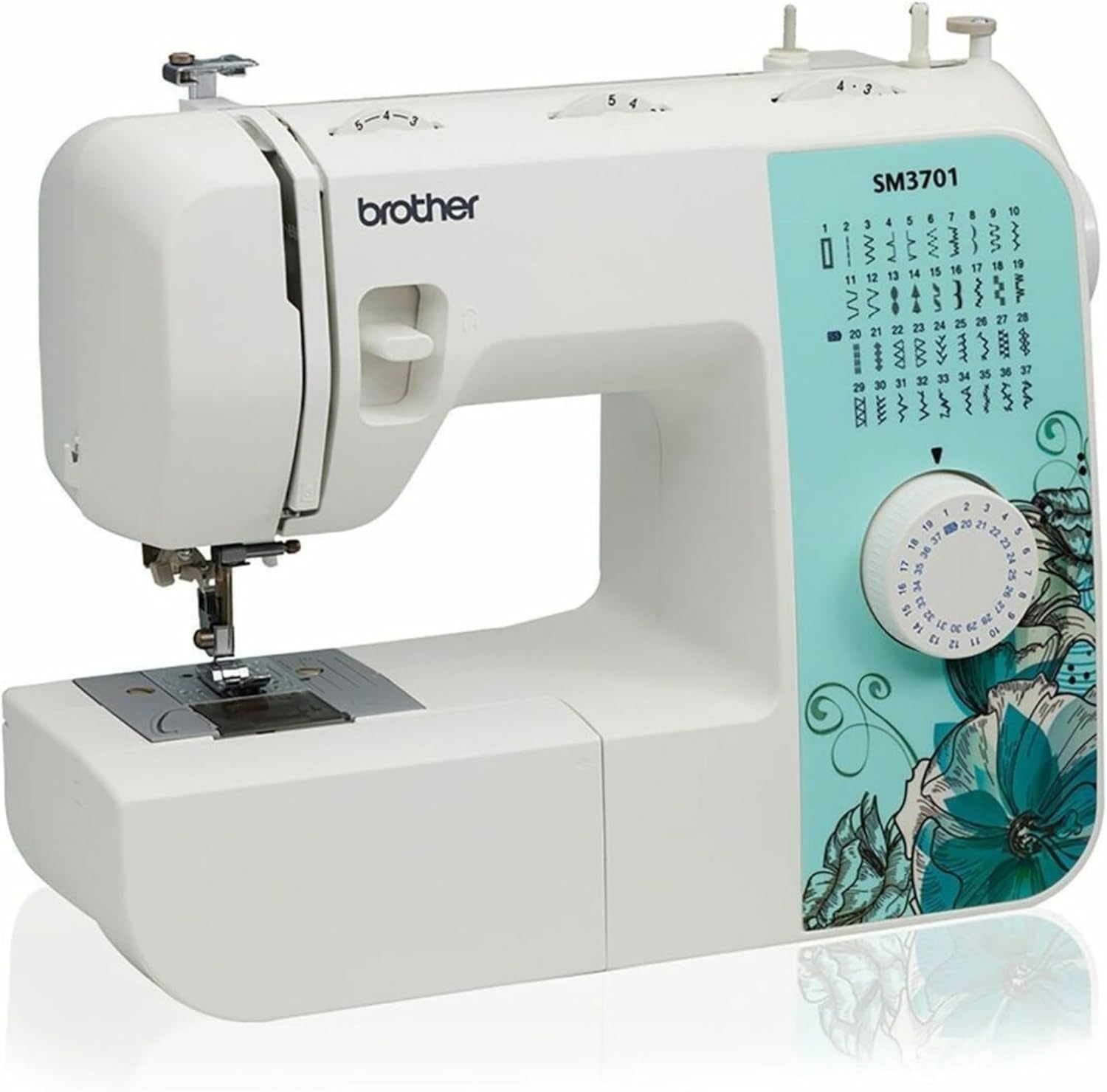Brother SM3701 Electric Sewing Machine - 37 Built-In Stitches - Automatic Threading - Portable