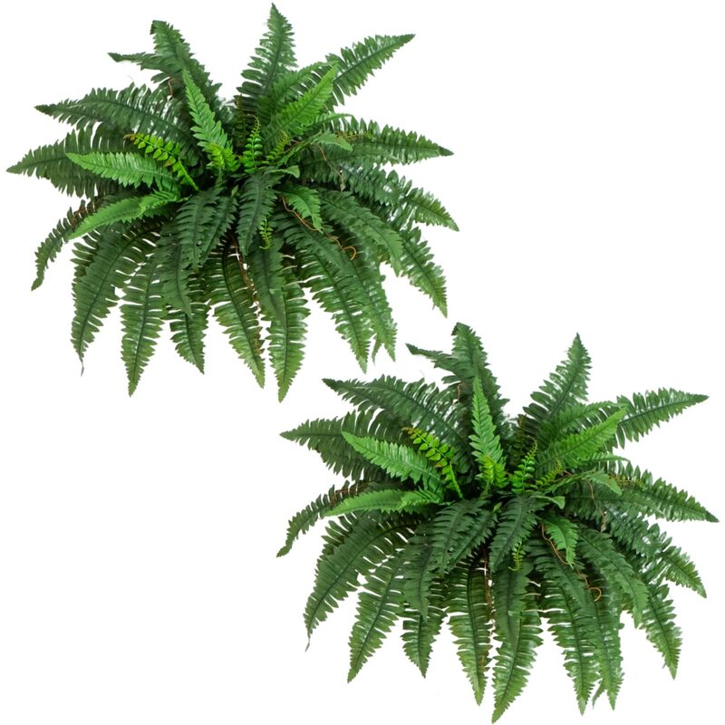 Nearly Natural 40IN Artificial Boston Fern Large Hanging Plant, Set of 2 Artificial Ferns that Look Real for Home Décor
