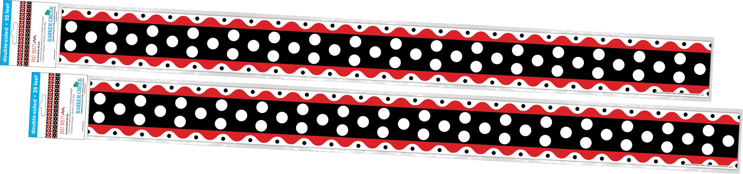 Barker Creek Double-Sided Border 2-Pack Classroom Border Strips, 3 in x 35 in (70 ft total)