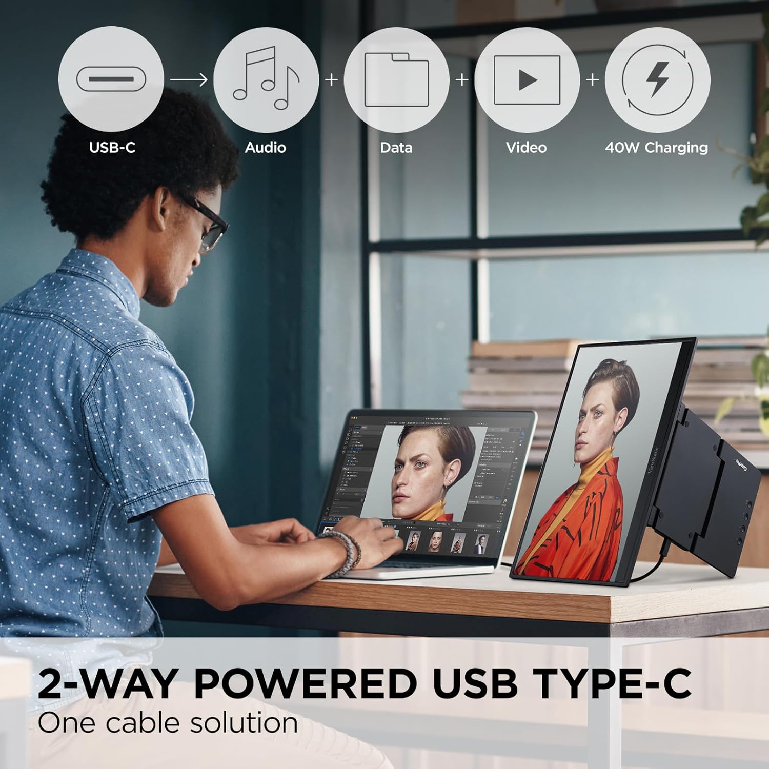VIEWSONIC ColorPro Portable Monitor Pantone Validated, Factory Calibrated