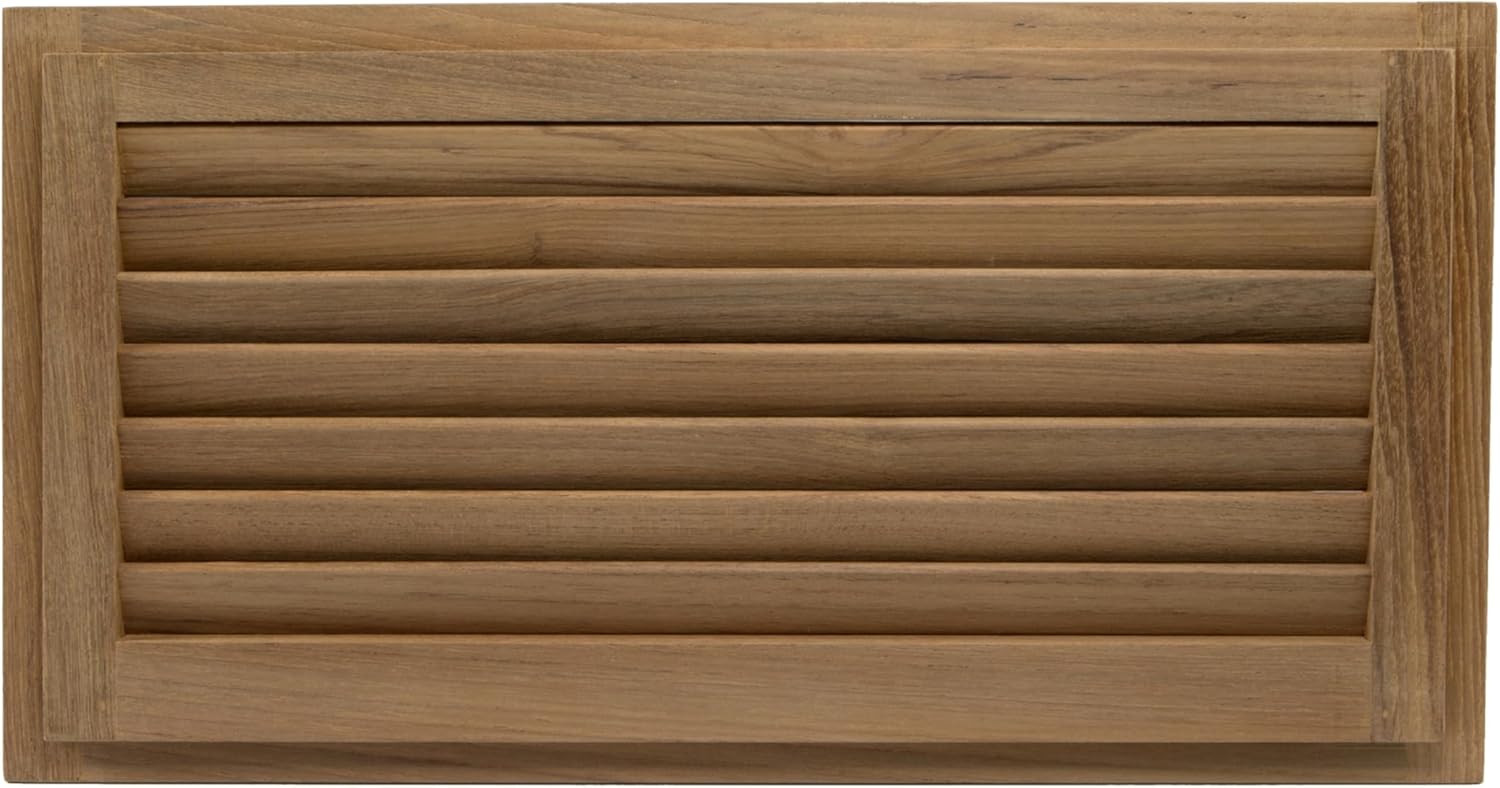 Whitecap Teak Louvered Insert for Cutout, 17 x 8 3/8"