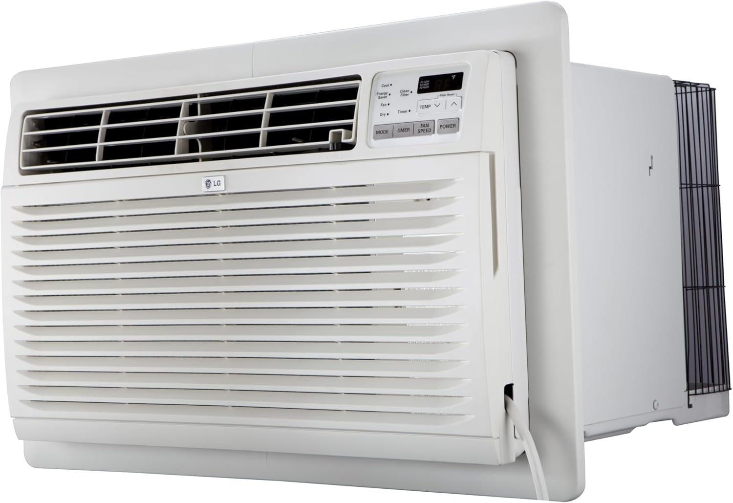 LG 9,800 BTU Through-the-Wall Air Conditioner, Cools 450 Sq.Ft., Electronic Control with Remote, Supplemental Heat, 230/208V
