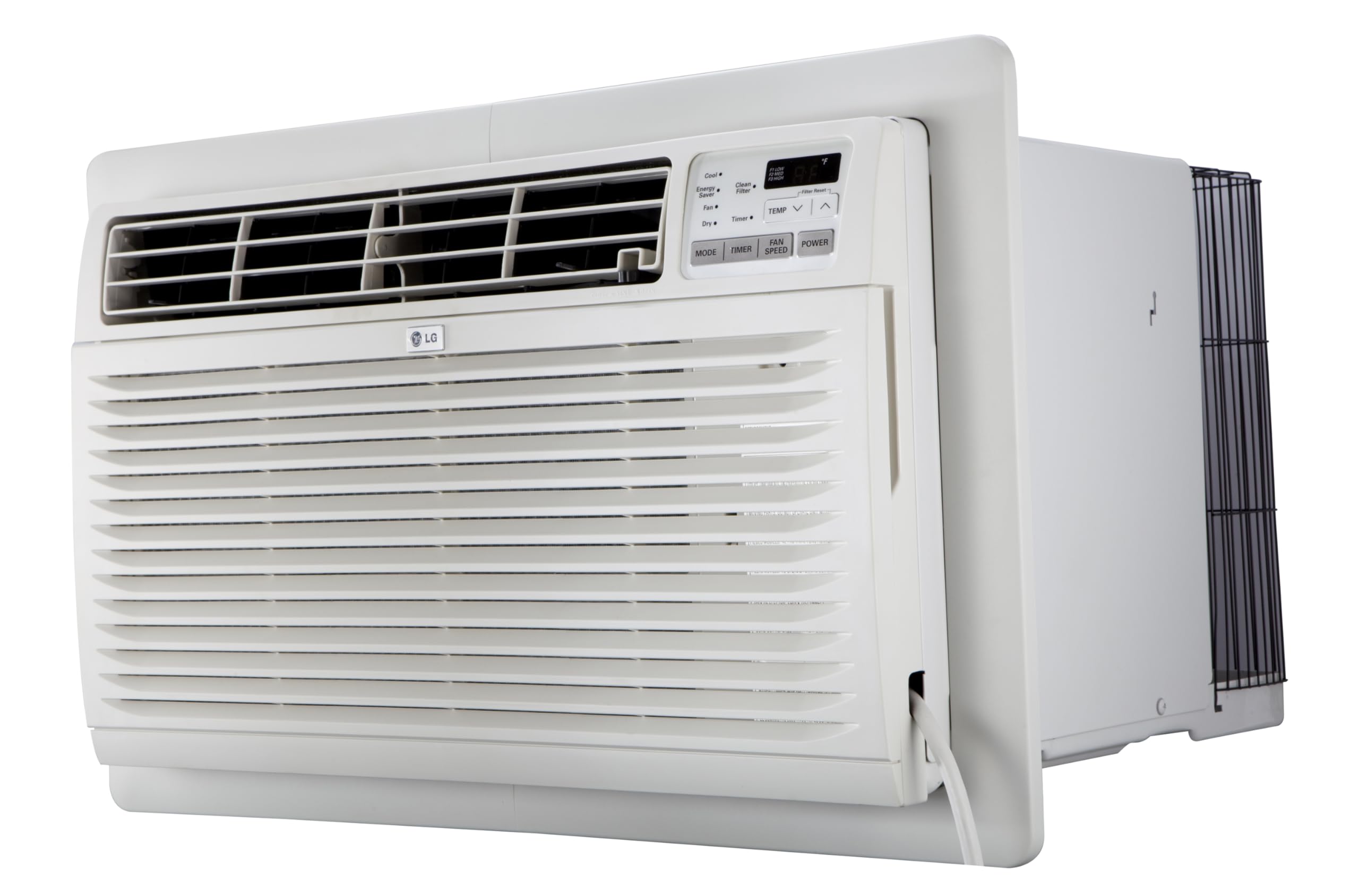 LG 9,800 BTU Through-the-Wall Air Conditioner, Cools 450 Sq.Ft., Electronic Control with Remote, Supplemental Heat, 230/208V