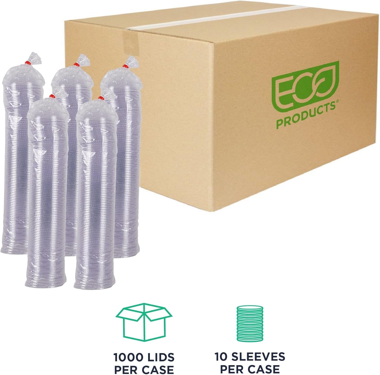 ECO-PRODUCTS GreenStripe Compostable Cold Cup Lids (PLA)