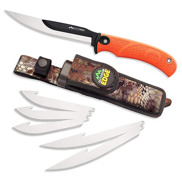 Outdoor Edge RAZOR-MAX Knife (Orange, 6-Blades)