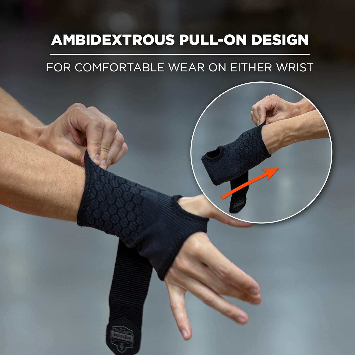ERGODYNE ProFlex 680 Wrist Support Sleeve, Compression Style, Adjustable Single Strap