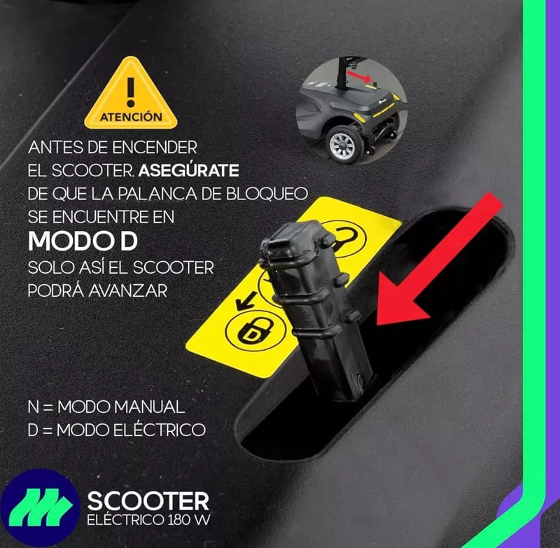 Scooter Eléctrico Ligero Ajustable