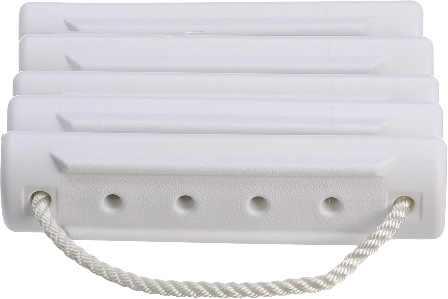 Attwood 11865-4 Rope Ladder, 5-Step, 11 ¾-Inch-Wide Blow-Molded Steps, 5 Feet Long, Non-Slip Step Surfaces, Nylon Rope