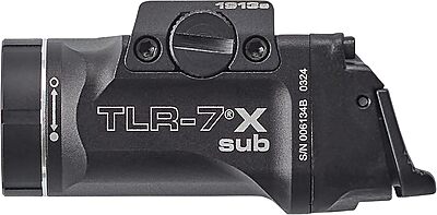Streamlight 69407 TLR-7 X sub 500-Lumen 5000-Candela Weapon Light Designed Exclusively and Solely for 1913 Short, Includes Mounting Kit, Key, and Multi-Tool, Black