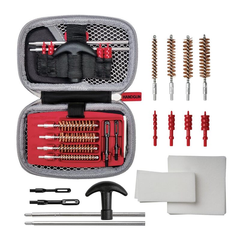 Real Avid Handgun Cleaning Kit - All-in-One 13 Piece Pistol Cleaning Kit with Cleaning Rod, Bore Brushes, Gun Cleaning Jags & Gun Cleaning Patches Value Pack
