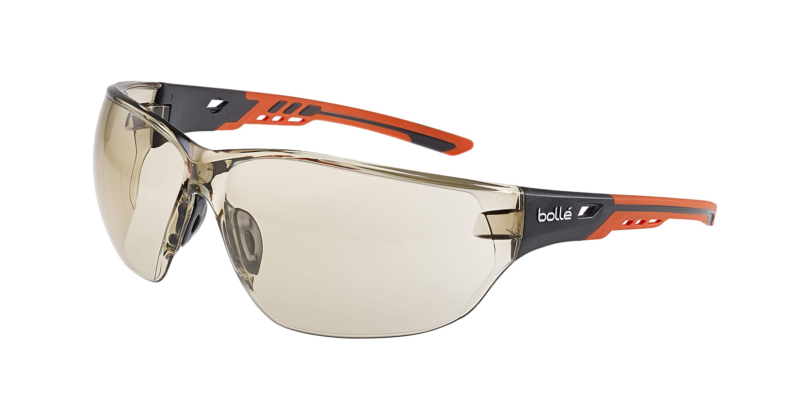 Bolle Safety NESSPCSP, Ness+ Safety Glasses Platinum®, Black Orange Frame, CSP Lenses, Black & Orange, Universal