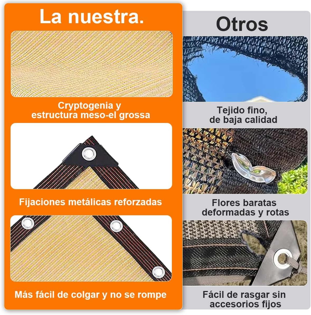 Malla Sombra para Exterior 2x3 M