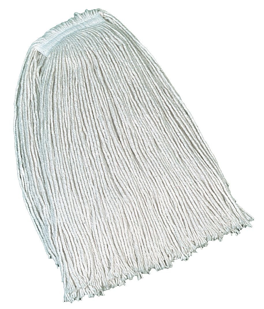 Rubbermaid Commercial Products Value Pro Medium 20 OZ Cotton Wet Mop, 1" Headband, White