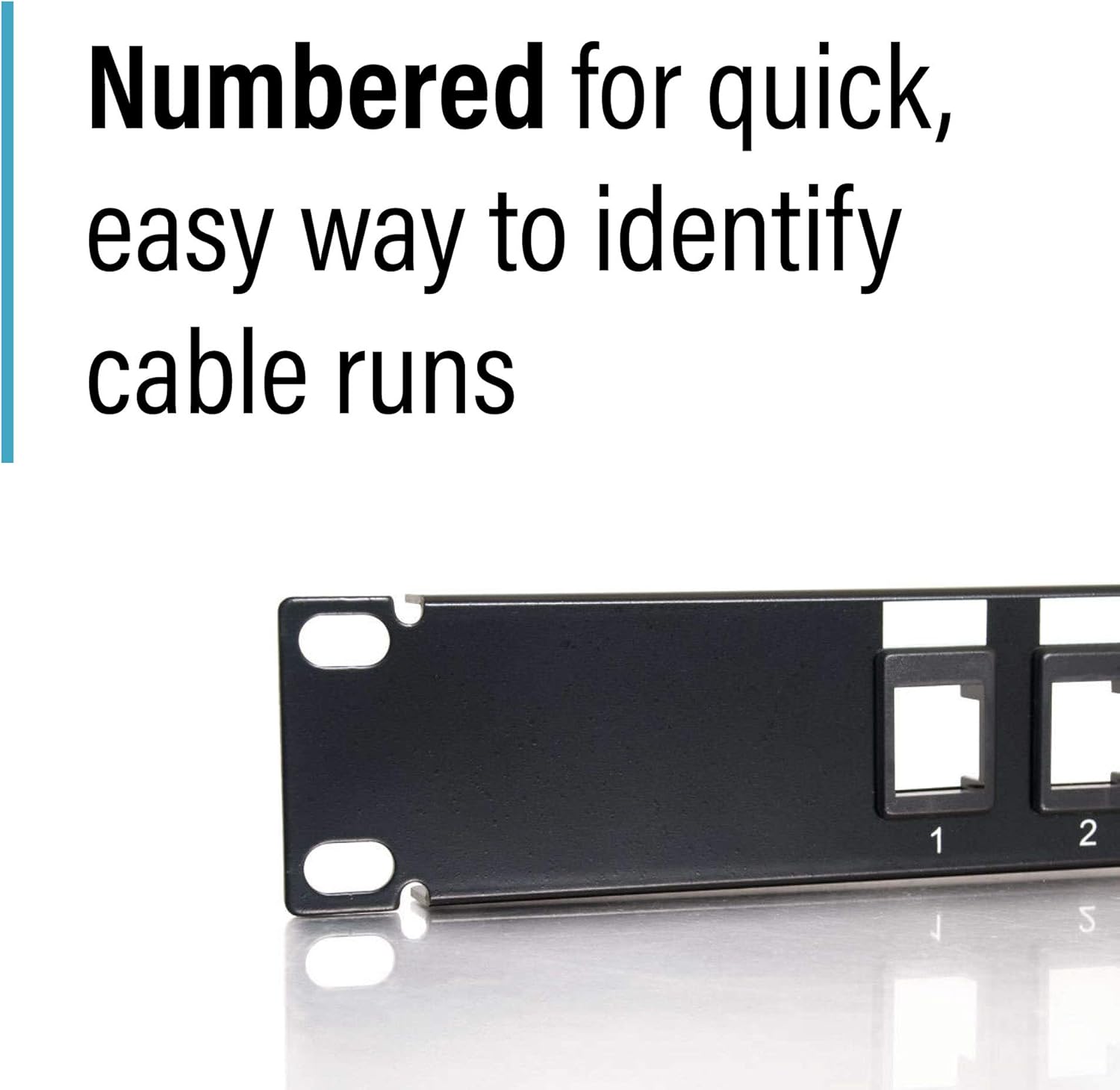 C2G 12-Port Patch Panel - Blank 1U Keystone Panel For Ethernet Cables - Works With Almost Any Snap-In Jack Including Cat6
