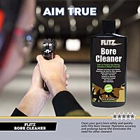 Flitz Gun Bore Cleaner - 7.6oz Bottle of USA-Made Gun Cleaning Solvent to Clean & Remove Rust, Lead Build Up, Ammo Residue