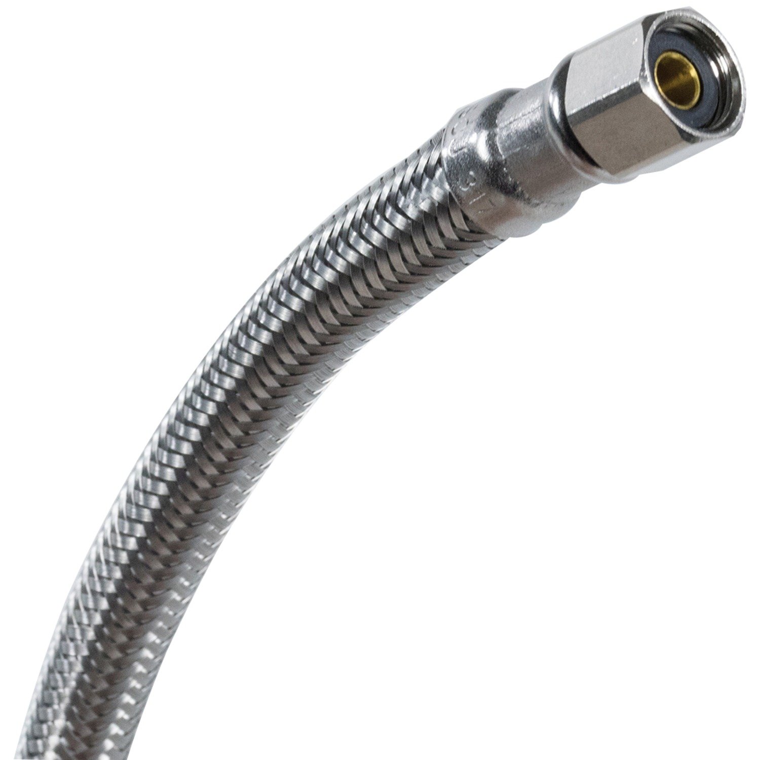 Certified Appliance Accessories Ice Maker Water Line, 25 Feet, PVC Core with Premium Braided Stainless Steel Connector