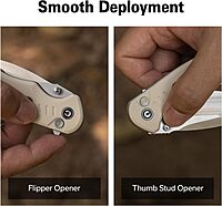 CIVIVI Triptych Folding Pocket Knife, 2.97in 14C28N Blade, G10 Handle, Button Lock