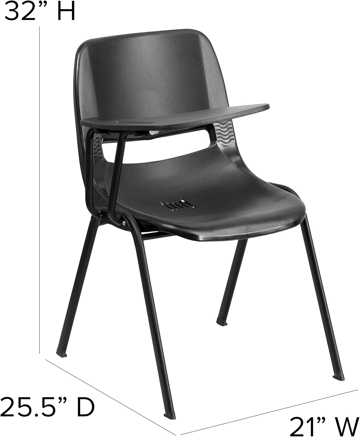 Flash Furniture HERCULES Ergonomic Shell Stack and Tablet Arm Chair