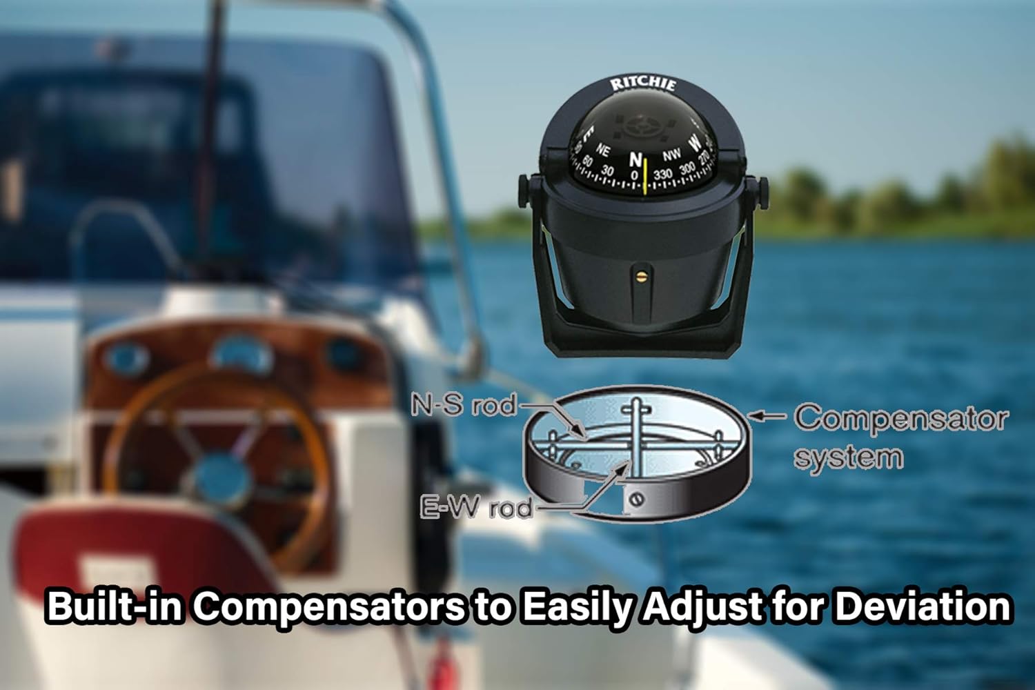 Ritchie B-51 Explorer Compass - Bracket Mount - Black