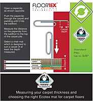 FLOORTEX Cleartex Enhanced Polymer Lipped Chair Mat for Carpets up to 3/8"