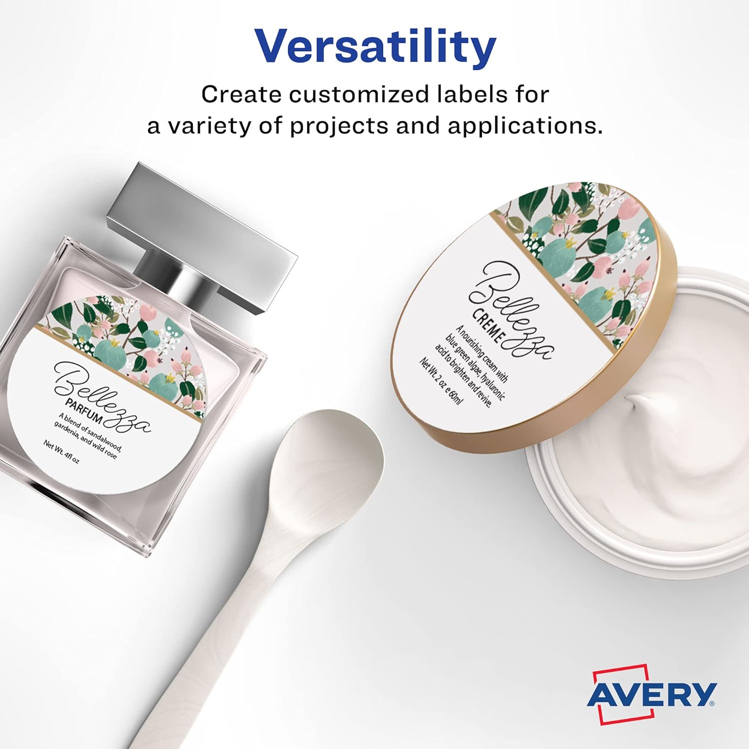 Avery Matte White Round Labels, Sure Feed Technology, 3" Diameter