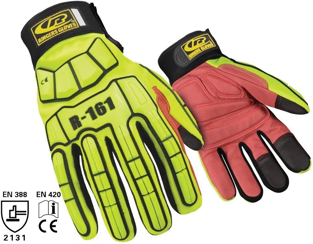Ansell RINGERS R-161 Medium Duty Synthetic Leather Padded Impact Gloves