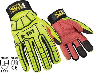 Ansell RINGERS R-161 Medium Duty Synthetic Leather Padded Impact Gloves