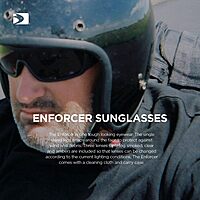 Bobster ® Enforcer, Matte Black Frame, Smoked, Amber, & Clear Lens Matte Black/Smoked, Amber & Clear Lens