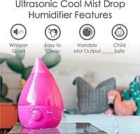 CRANE Drop 1-Gallon Ultrasonic Cool Mist Humidifier