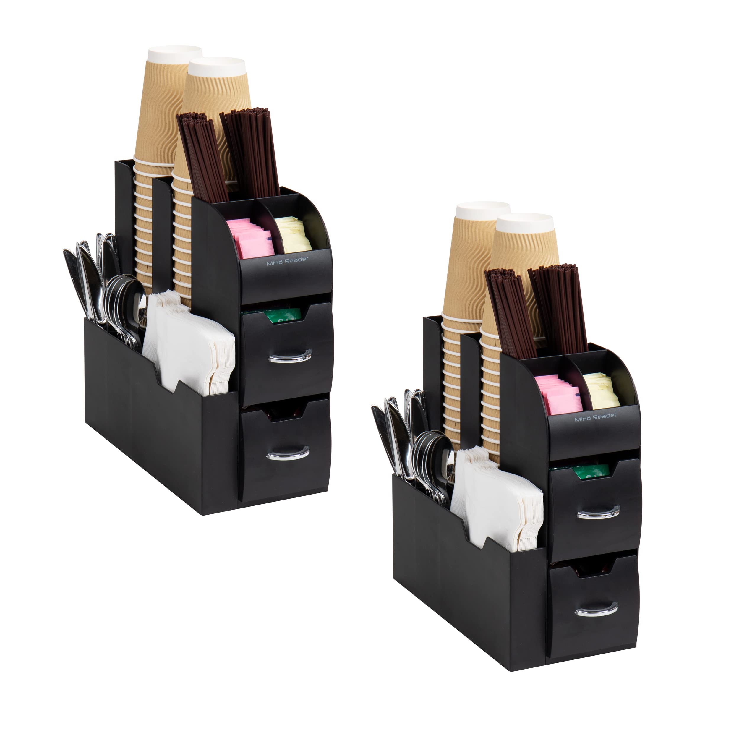 MIND READER Cup and Condiment Station Countertop Organizer