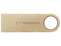 Kingston DataTraveler SE9 Gen 3-64GB - 220MB/s Read- Metal - USB 3.2 Gen 1 -Gold