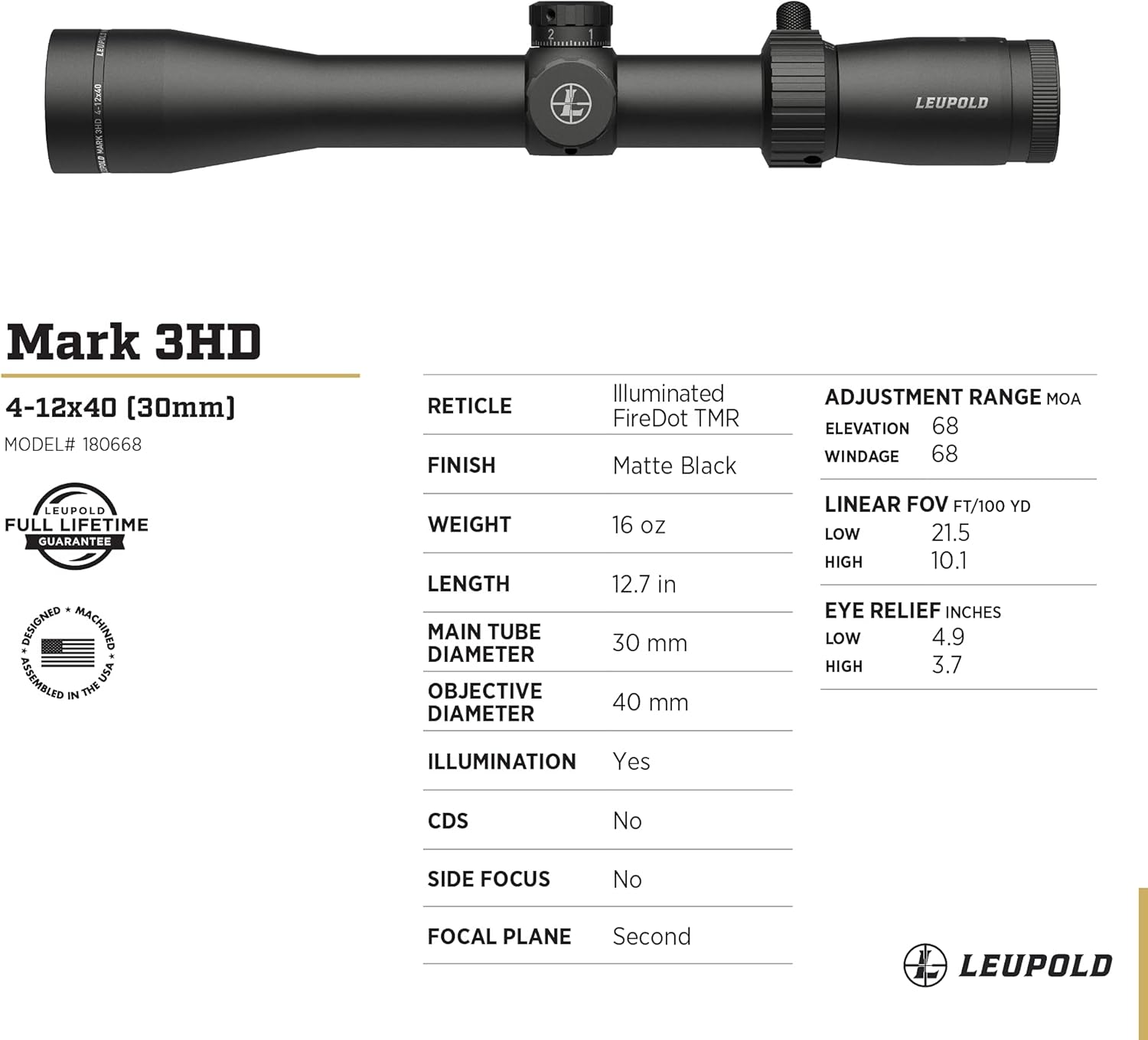 LEUPOLD Mark 3HD Riflescope