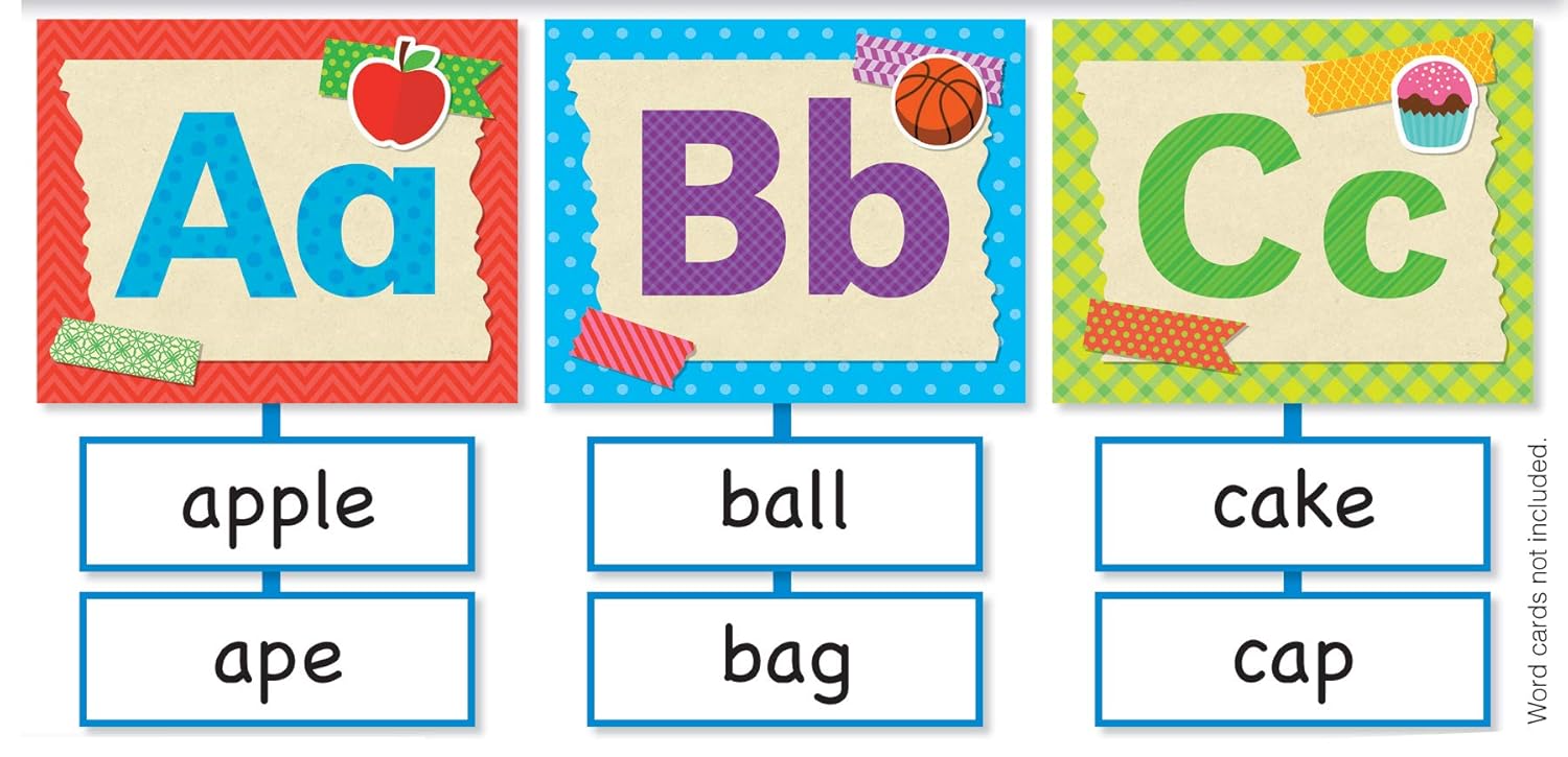 Scholastic Teachers Friend Tape It Up! Alphabet Mini Bulletin Board Set, Pre-K To Grade 6