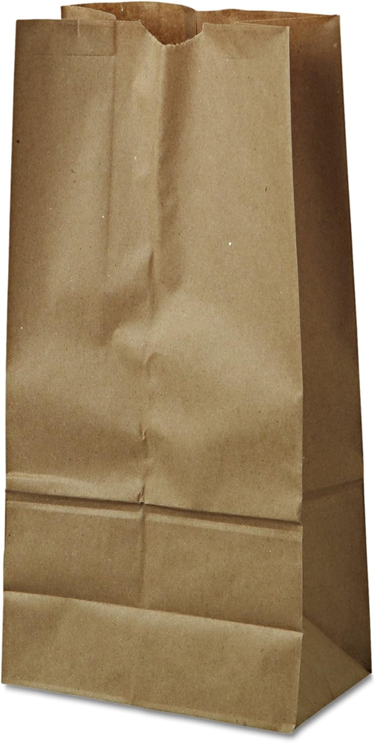 General Grocery Paper Bags, 40 lb Capacity, #16, 7.75" x 4.81" x 16", Kraft, 500 Bags