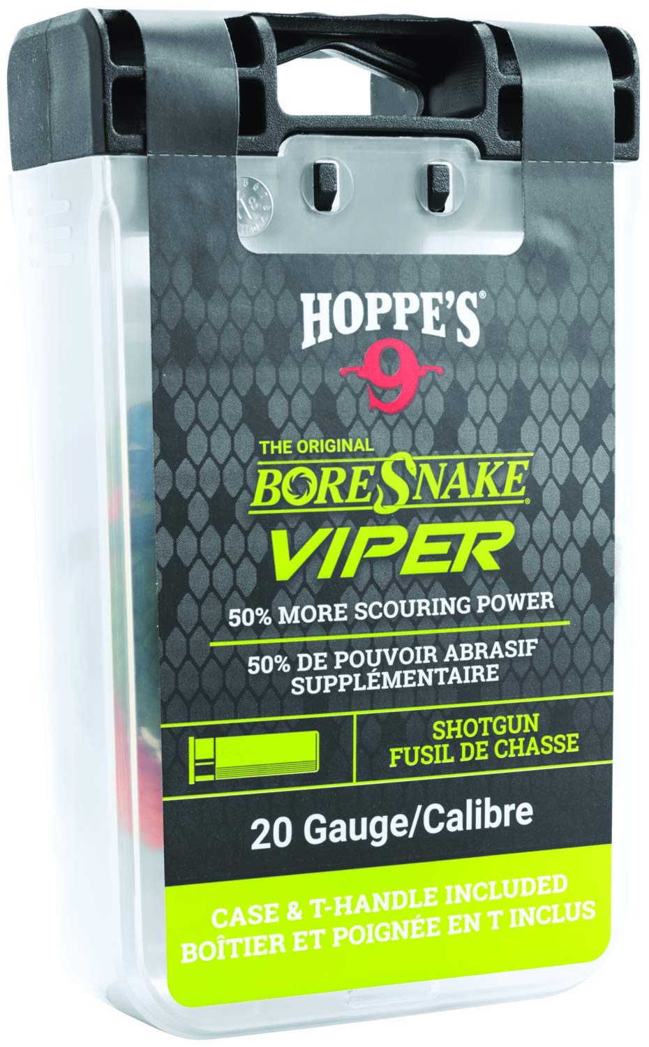 HOPPE'S Boresnake Viper Shotgun Bore Cleaner with Den and T-Handle