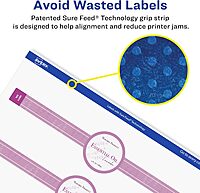 Avery Glossy Clear Wraparound Band Labels, Sure Feed Technology, 2-3/8" x 8"