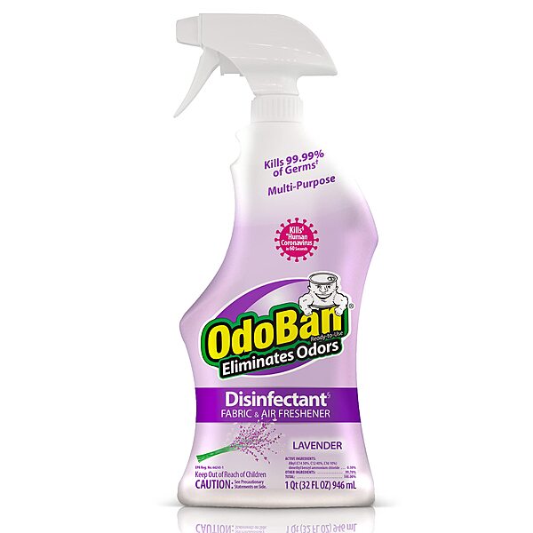 OdoBan Ready-to-Use Disinfectant and Odor Eliminator, Lavender Scent, 32 Ounce Spray Bottle