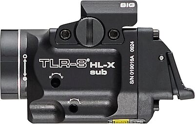 Streamlight 69467 TLR-8 HL-X sub USB 1000-Lumen Weapon Rail-Mounted Rechargeable Tactical Flashlight with Integrated Red Aiming Laser for Sig Sauer P365/XL Rail Only, Black