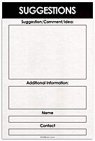 Mail Boss Locking Steel Suggestion Box (9.5" H x 7" W x 6" D) - Black