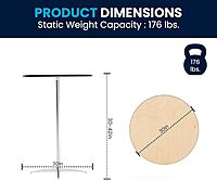 Flash Furniture Lars Round Wood Cocktail Table with 30" and 42" Columns