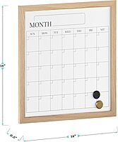 Martha Stewart Everette Magnetic Monthly Calendar Dry-Erase Board
