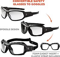 Ergodyne Skullerz Loki Convertible Anti-Fog Safety Glasses