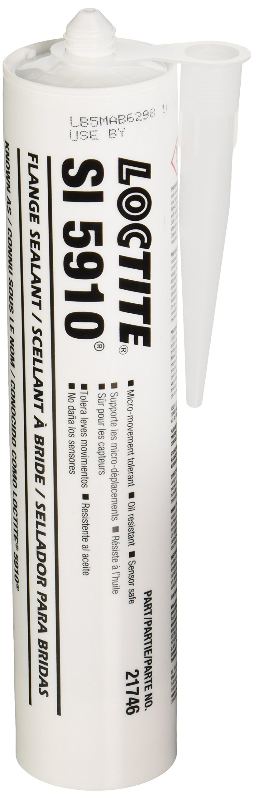 Loctite HL231232 5910 Silicone Sealant, 300 mL Cartridge, Black, Pack of 10