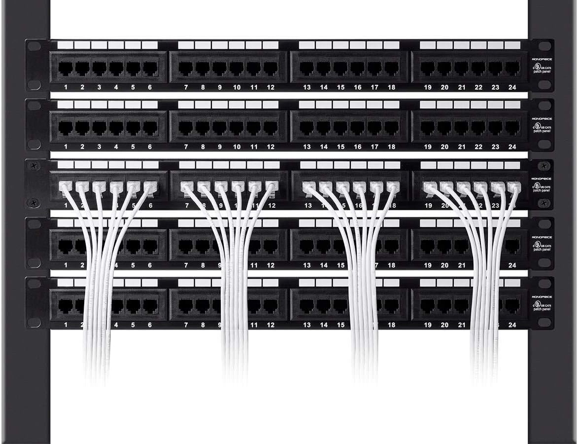 Monoprice Cat6 1ft Gray Component Level Patch Cable UTP 28AWG 550MHz Pure Bare Copper Snagless RJ45 SlimRun Series Ethernet
