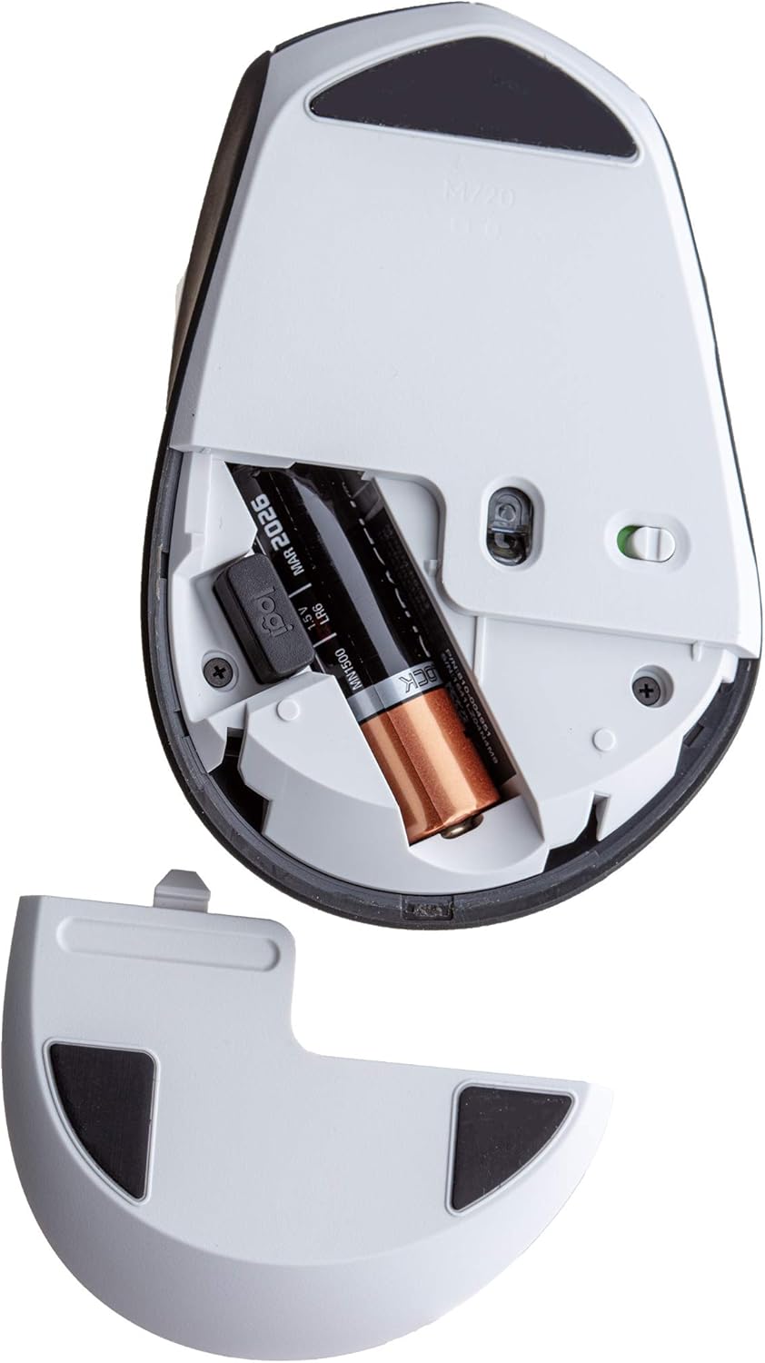 Logitech M720 Triathlon Multi-Device Wireless Mouse, Black/Gray, 910-004790