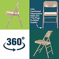 National Public Seating 300 Series Steel Portable Folding Chairs - Premium Heavy-Duty